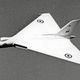 The prototype VX770 flies at the Farnborough Air Show in 1954 with upgraded Sapphire engines. Note the original pure delta wing. Production aircraft received the refined, curved Version 2C wing. (RuthAS)
